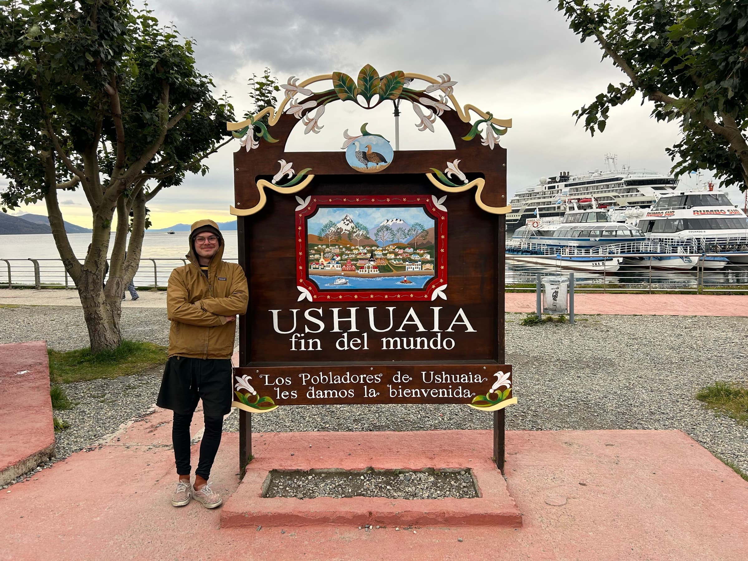 Tablica Fin del Mundo w Ushuaia.