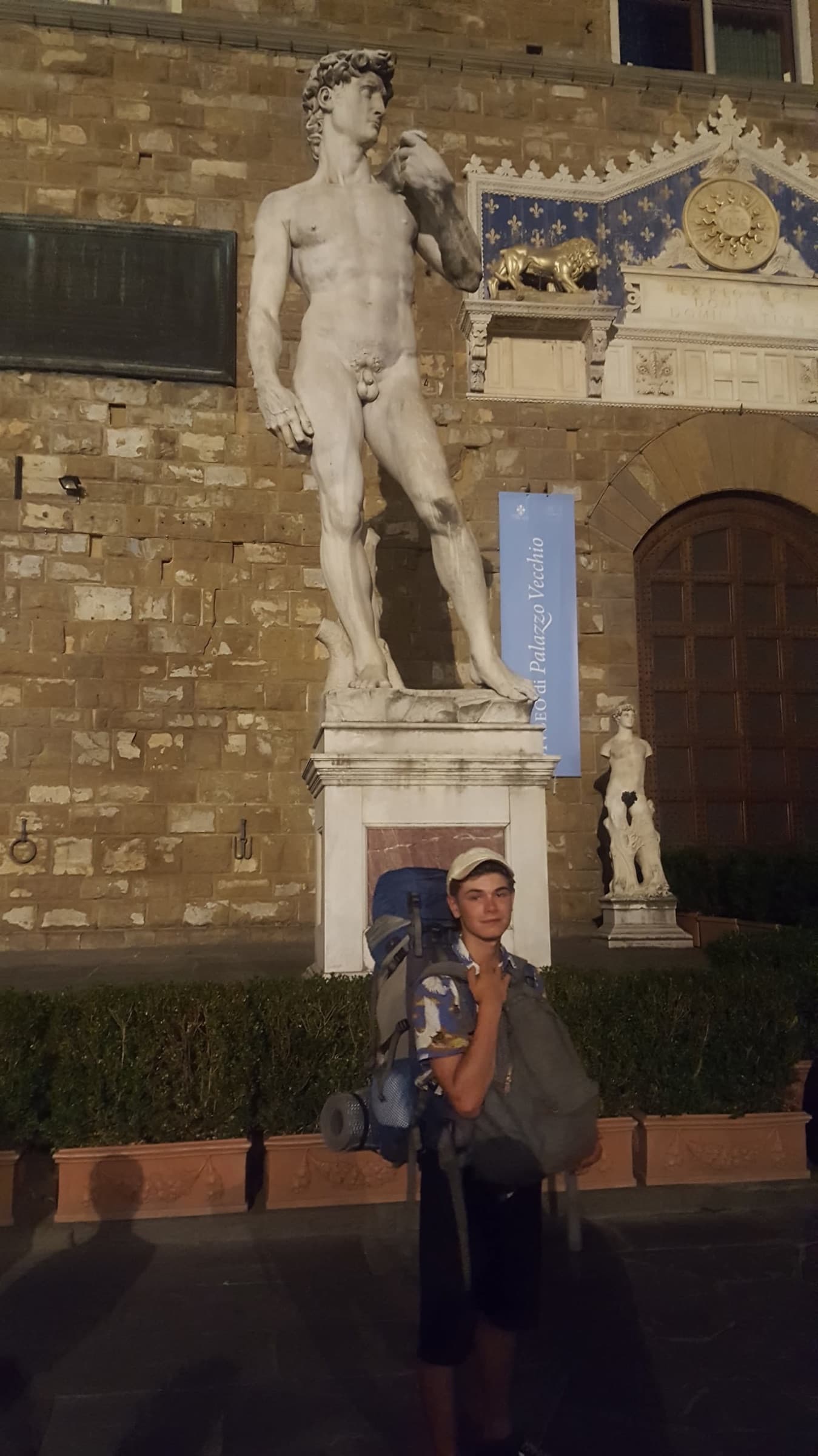 Przy Dawidzie, Piazza della Signoria.